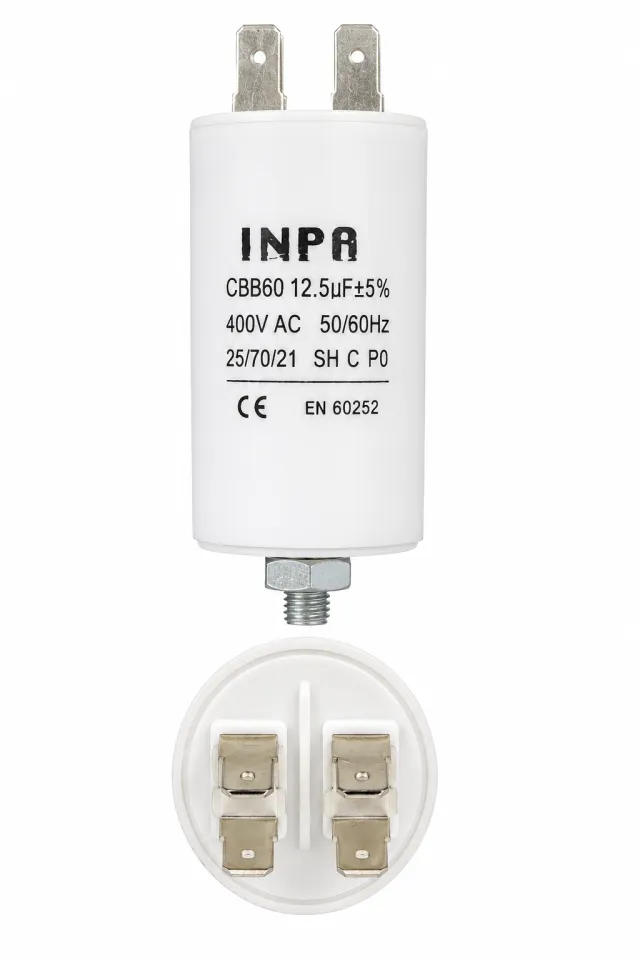 CAPACITOR PLSTICO DE 12.5UF CON TUERCA