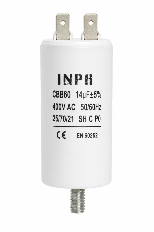 CAPACITOR PLASTICO DE 14UF CON TUERCA