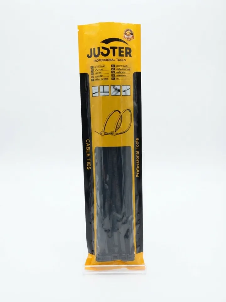 CINTILLO 4.8X300MM NEGRO JUSTER PAQUETE DE 80 UNIDADES