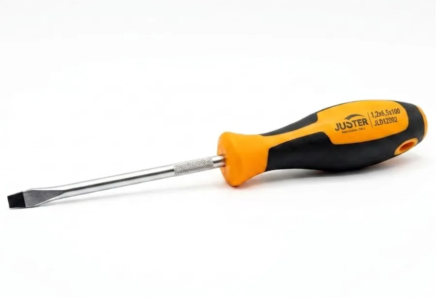 DESTORNILLADOR 6X100MM PLANO MANGO DE GOMA JUSTER (JLD12002)