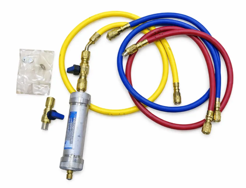 KIT INYECTOR DE FLUIDO C/ JUEGO DE MANGUERA R-22 Y LLAVE DE PASO