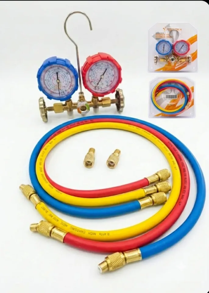 MANOMETRO PARA R134-R22-R404-R410 CON ADAPTADOR - COOLTECH