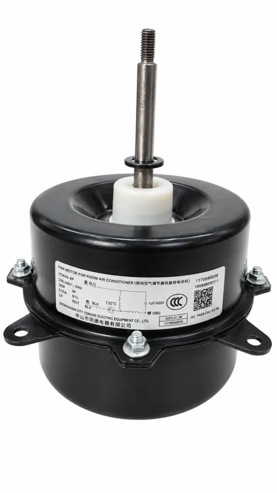 MOTOR CONDENSADOR 50W GIRO A LA DERECHA PARA AIRE ACONDICIONADO JAM MOD, JC-18CHSA