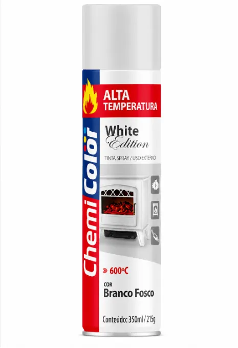 PINTURA EN AEROSOL CHEMI PARA ALTA TEMPERATURA COLOR BLANCO 350ML