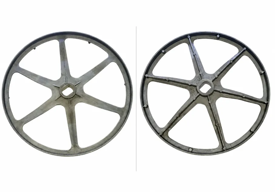 POLEA DE METAL PARA LAVARROPAS CON AGUJERO CUADRADO PARA VARIOS MODELOS