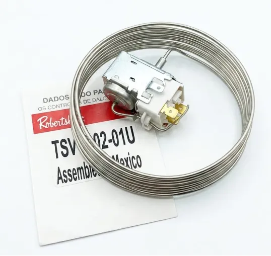 TERMOSTATO PARA HELADERA 1 PUERTA C/ PULSADOR DESCONGELADOR ROBERTSHAW TSV0002