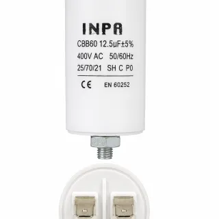 CAPACITOR PLSTICO DE 12.5UF CON TUERCA