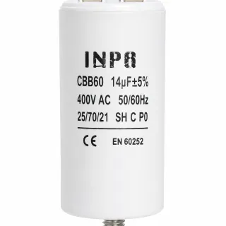 CAPACITOR PLASTICO DE 14UF CON TUERCA
