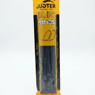 CINTILLO 4.8X300MM NEGRO JUSTER PAQUETE DE 80 UNIDADES