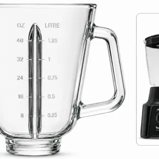 JARRA DE LICUADORA MOULINEX POWERMIX GLASS 550W DE VIDRIO MODELO: LN289855