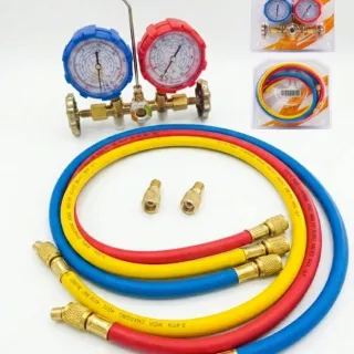 MANOMETRO PARA R134-R22-R404-R410 CON ADAPTADOR - COOLTECH