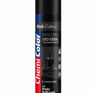 PINTURA EN AEROSOL CHEMI BRILLANTE COLOR NEGRO 400ML
