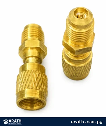 ADAPTADOR DE BRONCE DE R-410A A R-22 (5/16 A 1/4)