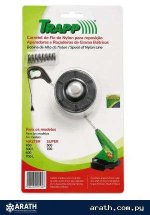 BASE CARRETEL+RESORTE PARA BORDEADORA TRAPP MASTER 450/600/500L/700L