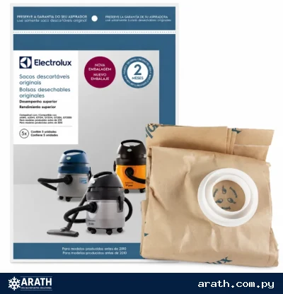 BOLSA PARA ASPIRADORA ELECTROLUX A20810701 COMPATIBLE CON: A10S - A10T - A10 - A13 - AQP10 - GT2000 (BOCAL GRUESO)