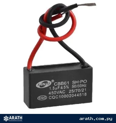 CAPACITOR 1,5MF 450V CUADRADO CON CABLE