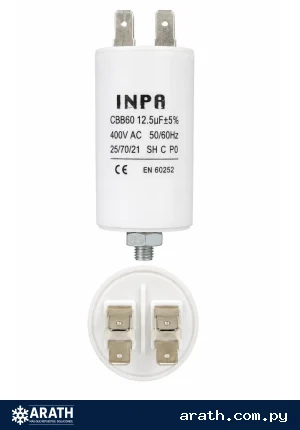 CAPACITOR PLASTICO DE 12.5UF CON TUERCA