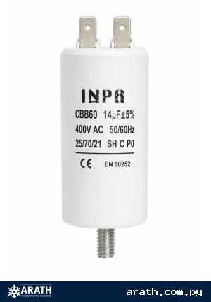 CAPACITOR PLASTICO DE 14UF CON TUERCA