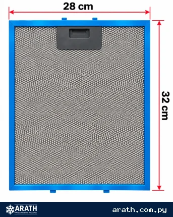 FILTRO PARA EXTRACTOR DE COCINA DE TELA DE ALUMINIO 32 X 28cm