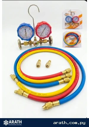 MANOMETRO PARA R134-R22-R404-R410 CON ADAPTADOR - COOLTECH