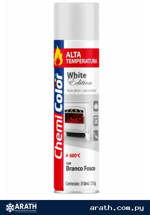 PINTURA EN AEROSOL CHEMI PARA ALTA TEMPERATURA COLOR BLANCO 350ML
