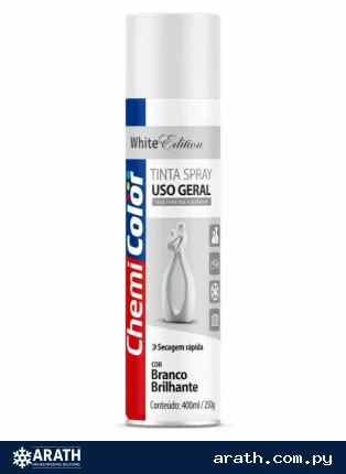 PINTURA EN AEROSOL CHEMI BRILLANTE COLOR BLANCO 400ML
