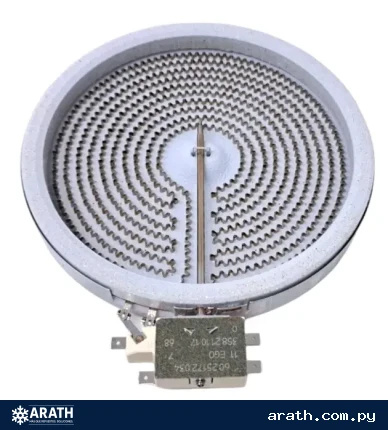 RESISTENCIA PARA PLACA INFRARROJO DE 2 PINES -  20CM 1800W CON TERMOSTATO