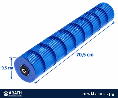 TURBINA BUJE ADENTRO PARA SPLIT 70,6CM DE LARGO 9,5CM DE DIAMETRO