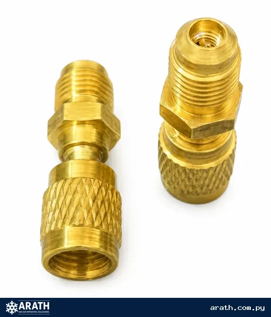 ADAPTADOR DE BRONCE DE R-410A A R-22 (5/16 A  1/4)