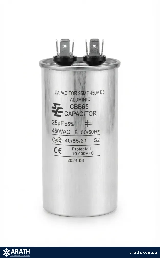 CAPACITOR 25MF 450V DE ALUMINIO