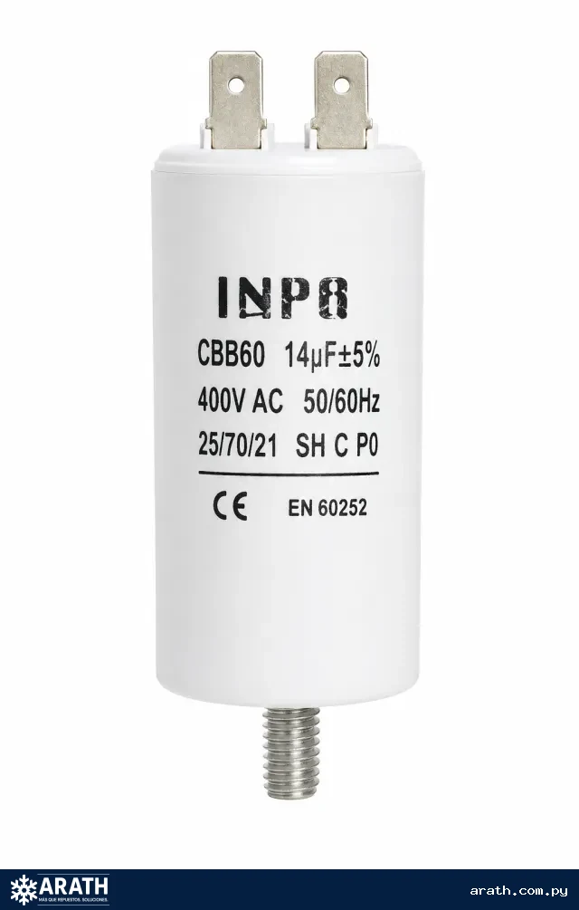 CAPACITOR PLASTICO DE 14UF CON TUERCA