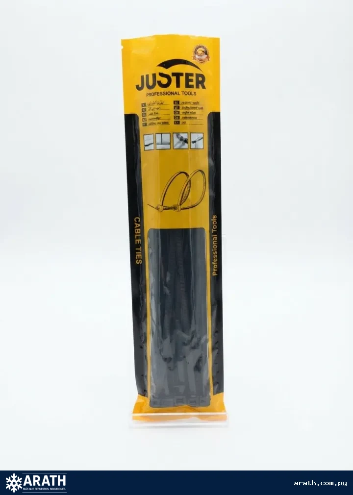 CINTILLO 4.8X300MM NEGRO JUSTER PAQUETE DE 80 UNIDADES