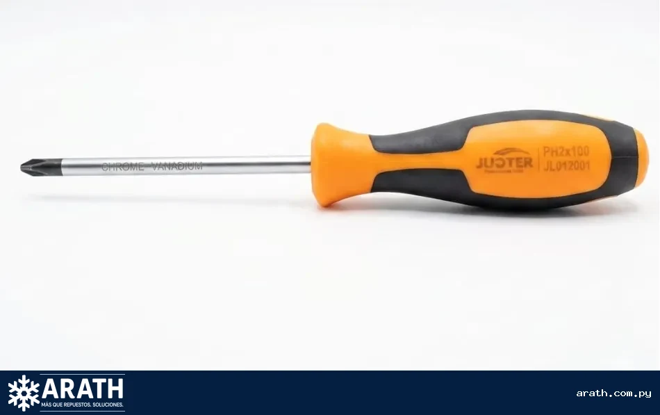 DESTORNILLADOR 6X100MM CRUZ MANGO DE GOMA JUSTER (JLD12001)