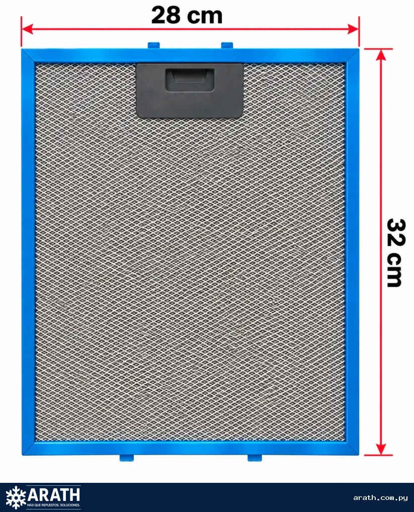 FILTRO PARA EXTRACTOR DE COCINA DE TELA DE ALUMINIO 32 X 28cm