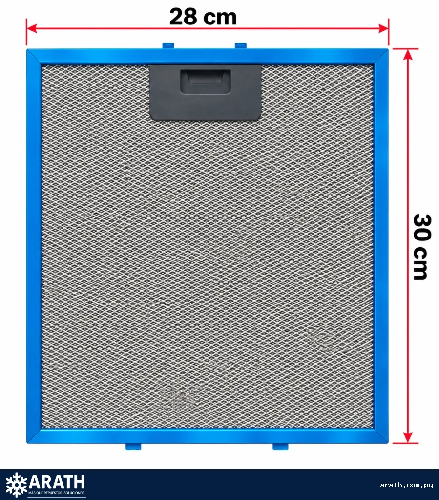 FILTRO PARA EXTRACTOR DE COCINA DE TELA DE ALUMINIO 30 X 28cm
