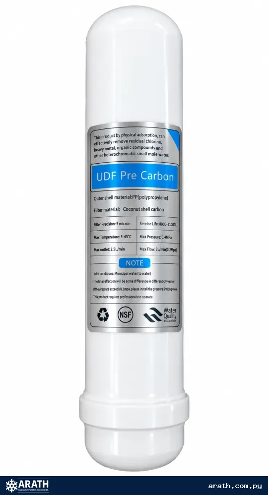 FILTRO CARTUCHO PARA AGUA T33 UDF PRE CARBON A ROSCA 1/4