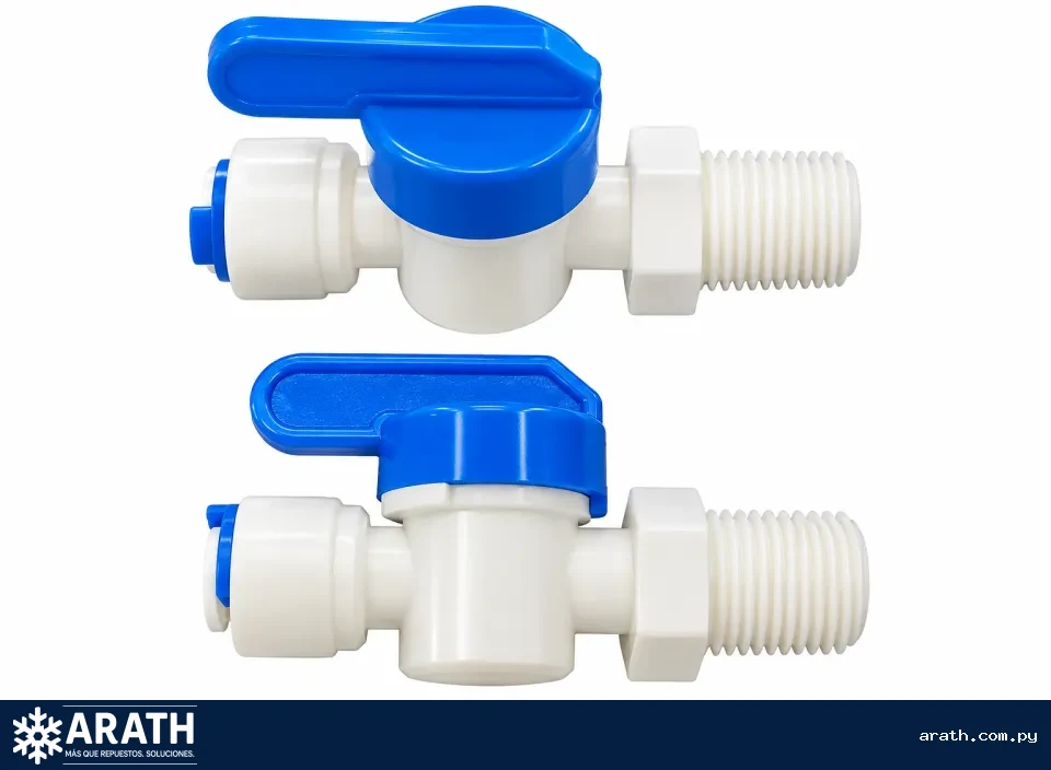 LLAVE DE PASO TUBO 1/4" ROSCA X 1/4 PARA MANGUERA