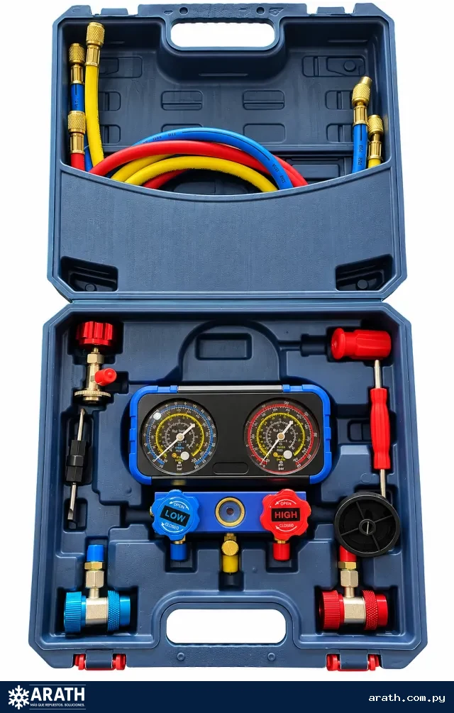 MANOMETRO PROFESIONAL PARA REFRIGERANTE R-404 R-22 R-134A R-407C JDQT0721