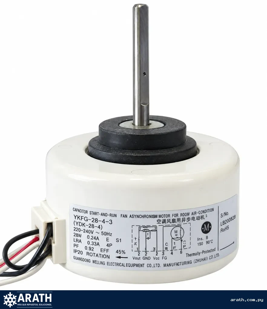 MOTOR EVAPORADOR PARA SPLIT GIR/IZQ 28W 0.24A 4P