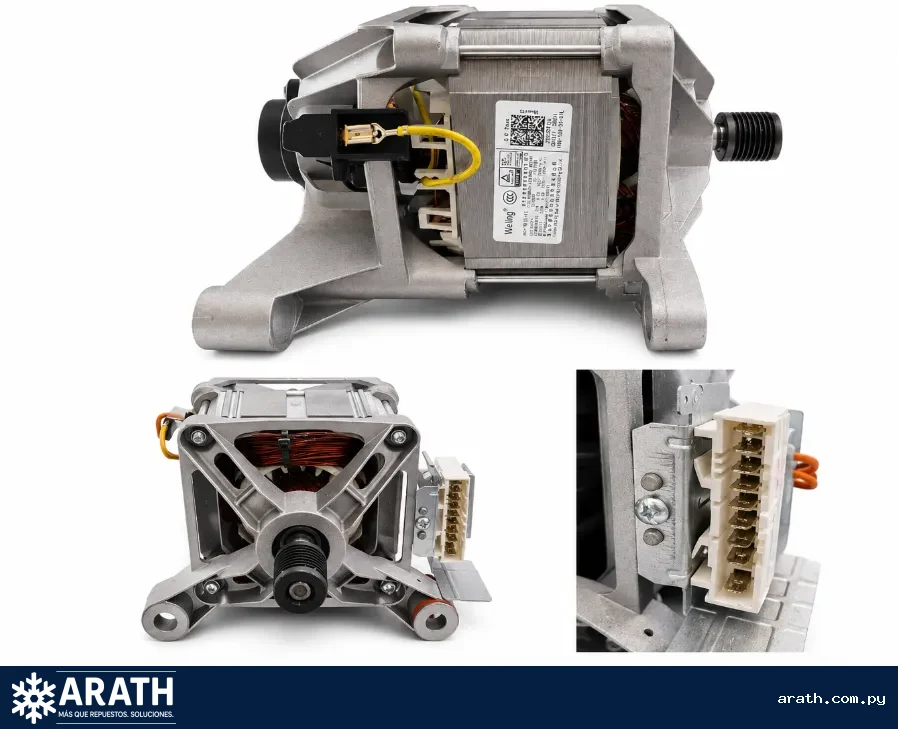 MOTOR PARA LAVARROPAS DE 9 PINES POLEA GRUESO (PARA VARIOS MODELOS)