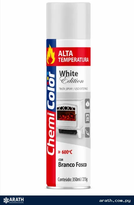 PINTURA EN AEROSOL CHEMI PARA ALTA TEMPERATURA COLOR BLANCO 350ML