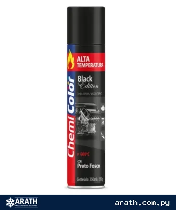 PINTURA EN AEROSOL CHEMI PARA ALTA TEMPERATURA COLOR NEGRO 350ML