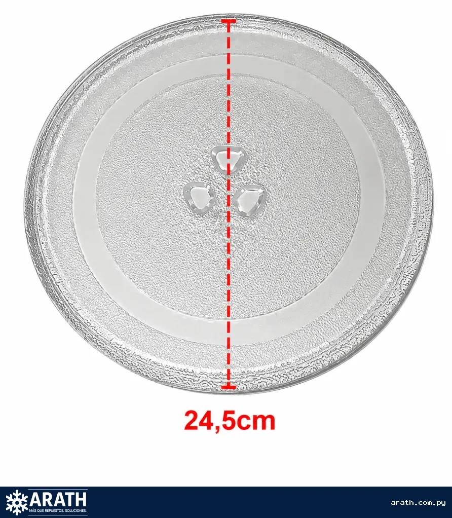 PLATO PARA MICROONDAS  24.5CM 20LTS (SOPORTE TREBOL)