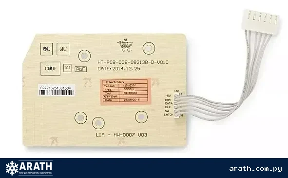 PLACA PARA LAVARROPAS ELECTROLUX INTERFACE LI13Y / LI14Y CODIGO: 64503063