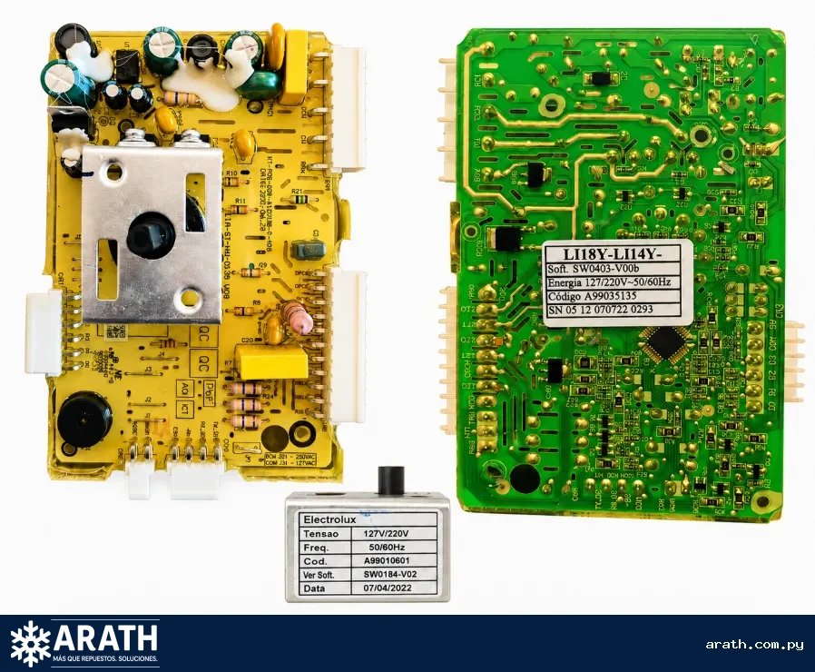 PLACA ORIGINAL PARA LAVARROPAS ELECTROLUX MODELO: LI18Y / LI14Y CODIGO: A99035135