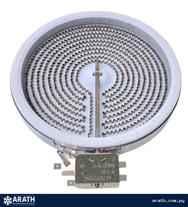 RESISTENCIA PARA PLACA INFRARROJO DE 2 PINES -  20CM 1800W CON TERMOSTATO