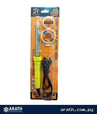 SOLDADOR P/ ESTAÑO JUSTER PUNTA FINA 60W 220V + ESTAÑO - MANGO DE PLASTICO (JDQT0338)