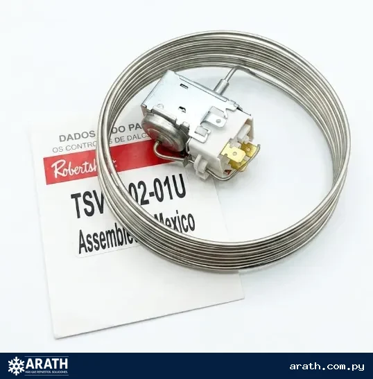 TERMOSTATO PARA HELADERA 1 PUERTA C/ PULSADOR DESCONGELADOR ROBERTSHAW TSV0002