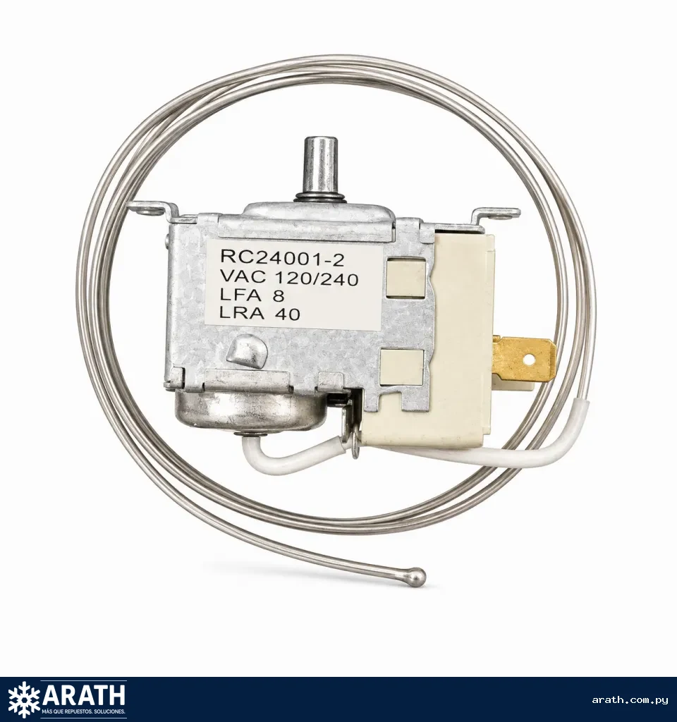 TERMOSTATO RC24001-2 PARA HELADERA DE 2 PUERTAS  FRIO HUMEDO SIN RESISTENCIA VIV